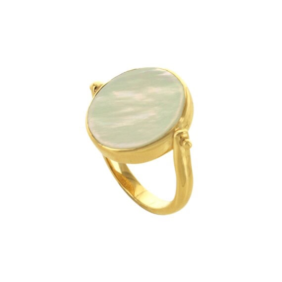 Bague double face, côté pierre de nacre.
