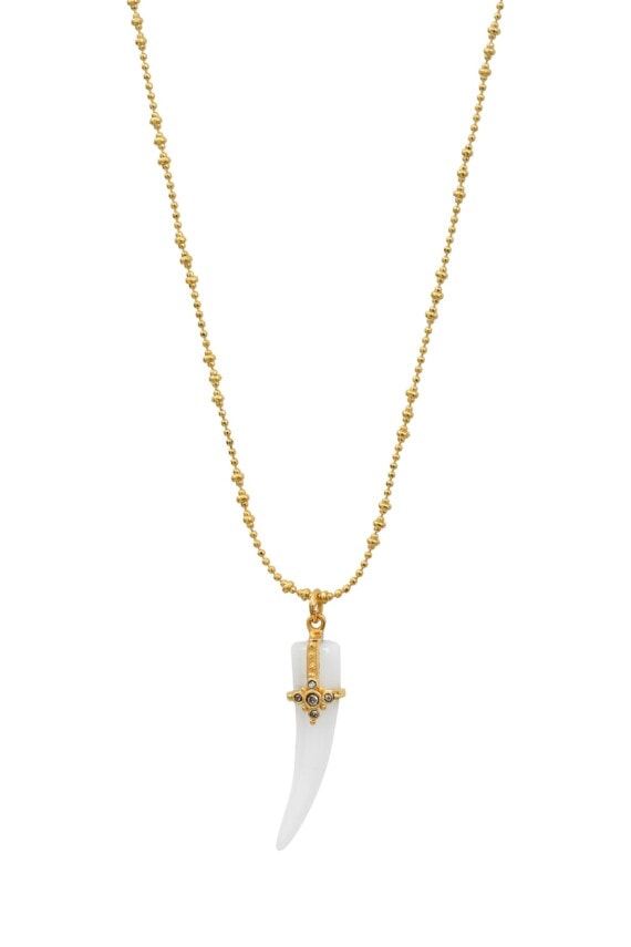Sautoir Louise corne agate blanche