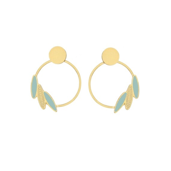 Boucles créoles ara petites plumes. une création Laeti Trema chez Poissson Plume bijoux