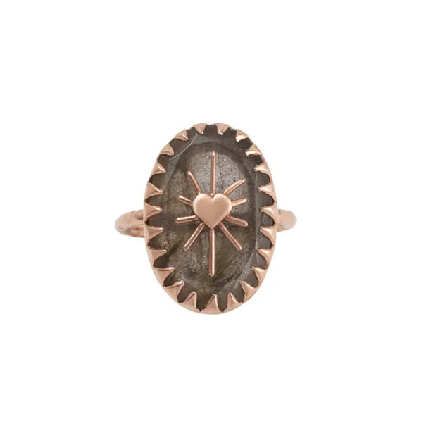 Bague Amulet Labradorite par Alexiane Bijoux chez Poisson Plume bijouterie