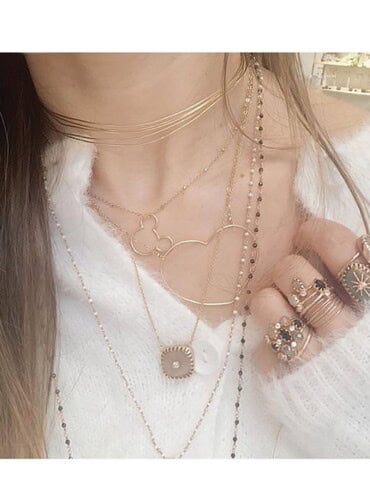 Collier Rosalie Moonstone Pêche Miel