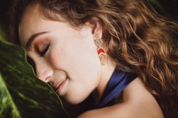Boucles d'oreilles Plumes Sunshade