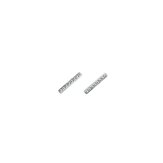 Boucles Nova en argent. Petites Puces d'oreilles barrette chez Poisson Plume