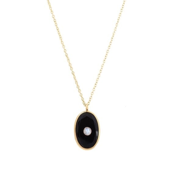 Collier pendentif pierre naturelle onyx chez poisson plume bijoux