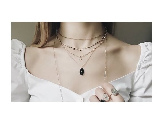 Collier aldo pierre anturelle onyx noire
