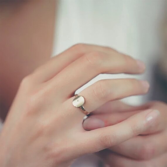 Bague coeur valentine créée en France et dorée à l'or fin