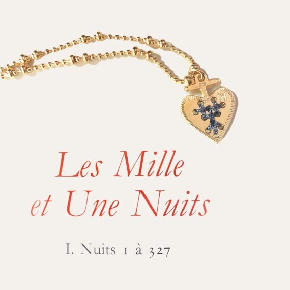 Collier medaille coeur doré et gris chez poisson plume