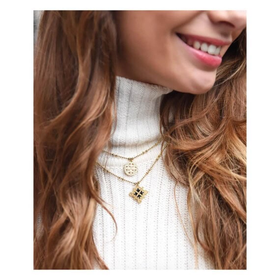 Collier médaille Colima Noir – Image 2