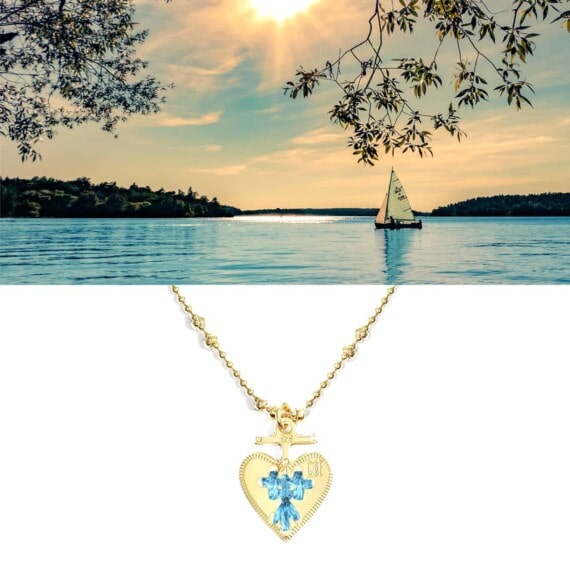Collier coeur bleu ciel ideal. Une exclusivité poissonplume