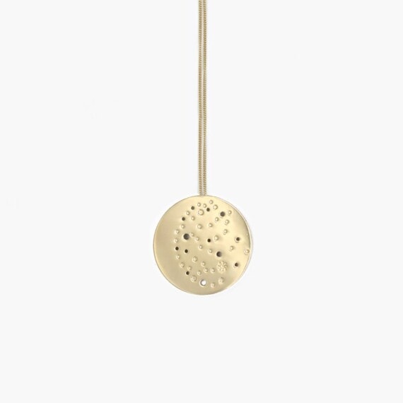 Collier de créateur Nouvelle Lune doré