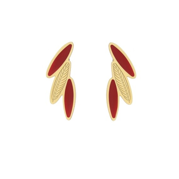 Boucles de créateur Ara rouge profond