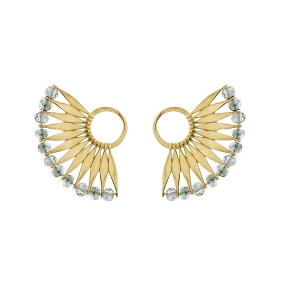 Boucles plumes awa gris irisé