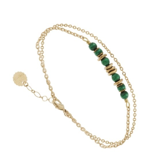 bracelet de créateur en pierres fines malachite Lima