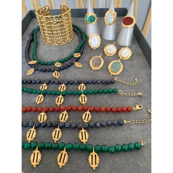 Collection de bijoux donatello agate verte Dear Charlotte