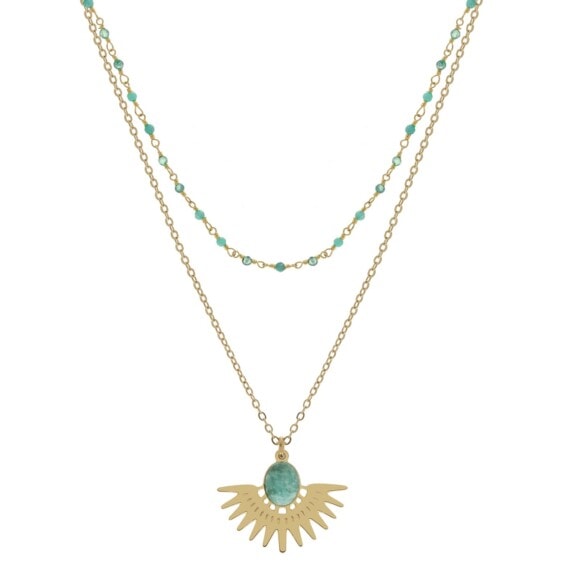 Collier double cuzco Amazonite collection Inca