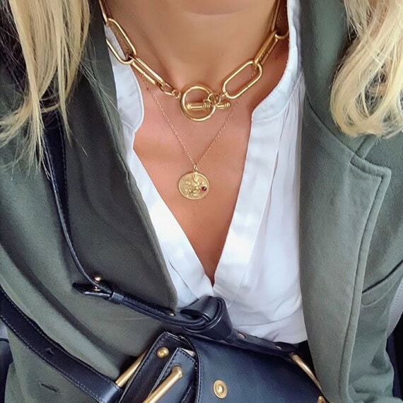 collier lion grenat michel ange dear charlotte