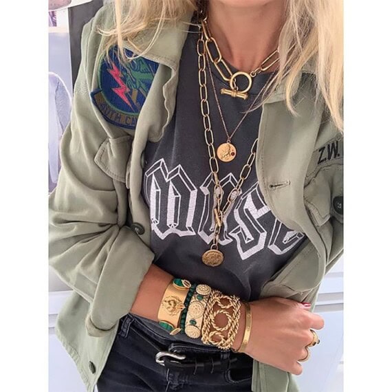 collier lion grenat michel ange dear charlotte et bracelet agate verte donatello pampilles