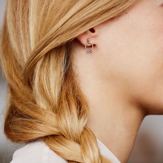 Petites Boucles d'oreilles grelots argent agnes de verneuil