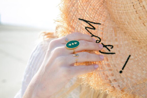 Bague Lana Onyx Vert Be Maad créations