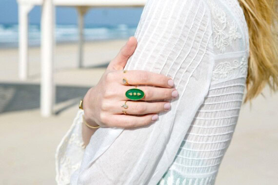 Bague Lana Onyx vert – Image 3