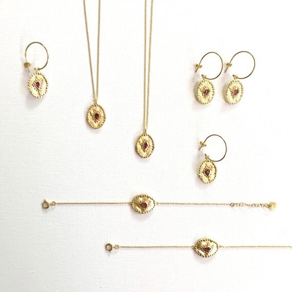 Collection de bijoux Verine Pierres fines - Louise hendricks chez Poisson Plume