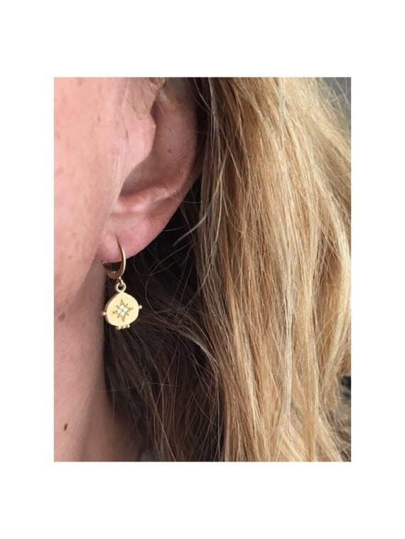 Petites boucles d'oreilles etoilede la créatrice Virginie Berman