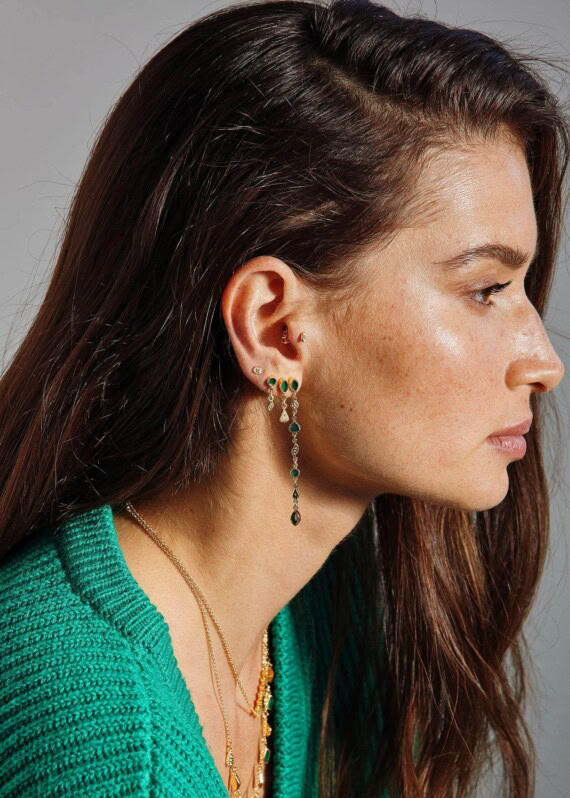Boucles nala onyx vert be maad