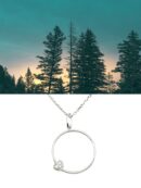 collier cercle coeur argent 925