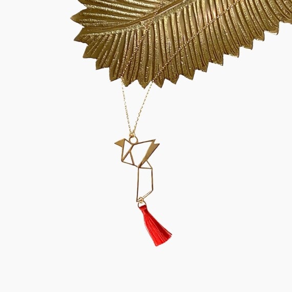Collier hogara colombe origami
