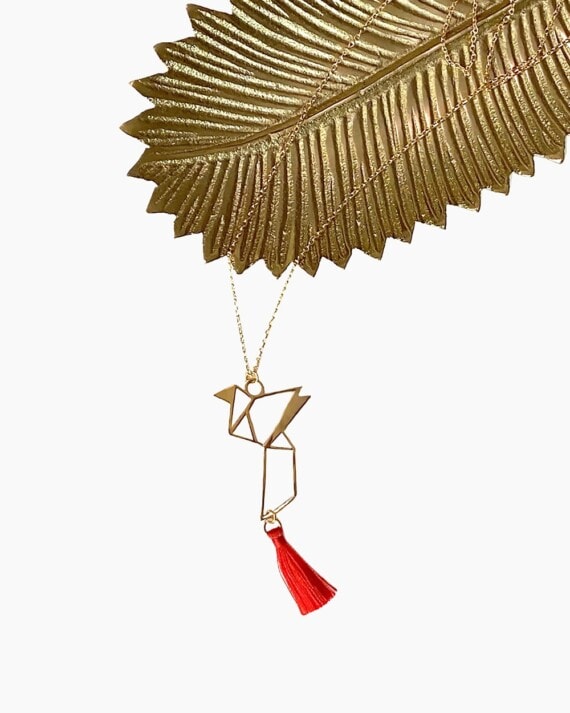 Collier hogara colombe origami