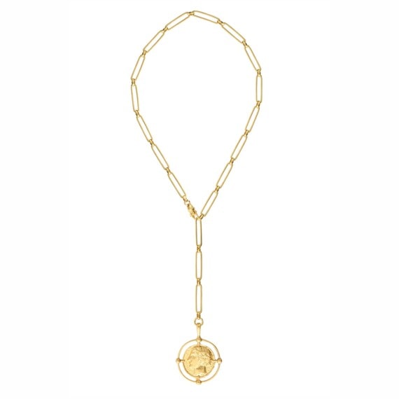 Collier médaille cesar plaque or