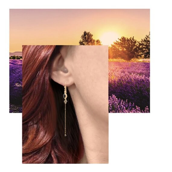 Boucles d'oreilles Gisella onyx pendantes