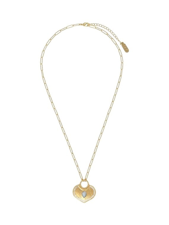Collier Yseult Coeur Pierre de Lune chez poisson plume