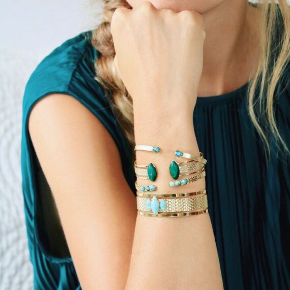 Jonc honolulu malachite