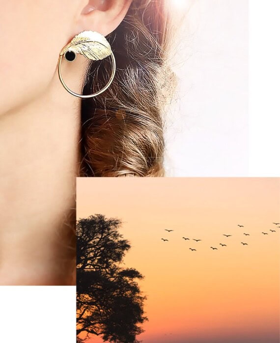 Boucles Sunset Agate noire – Image 2