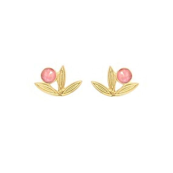 Boucles d'oreilles Puces Alang roses – Image 2