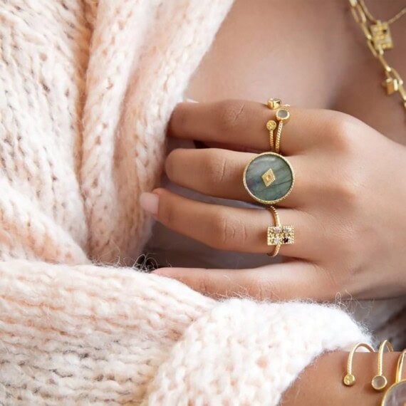 bague sanja labradorite