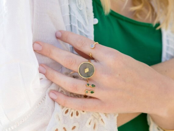 bague sanja labradorite