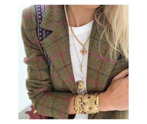 Collier croix quartz rose grenat