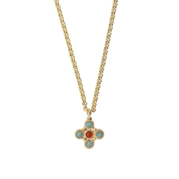 collier croix quartz bleu amallyis dear charlotte chez poisson plume