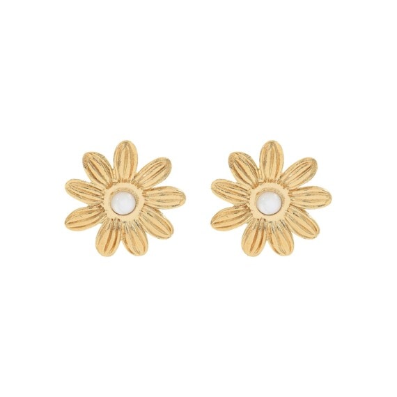 Dormeuses nacre marguerite