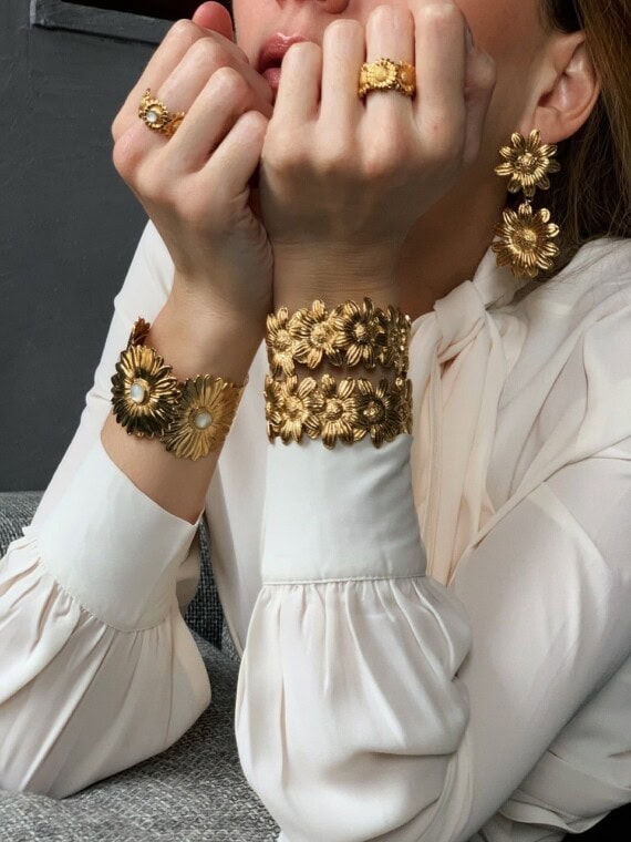 Bracelets fleurs margeurites dear charlotteparis