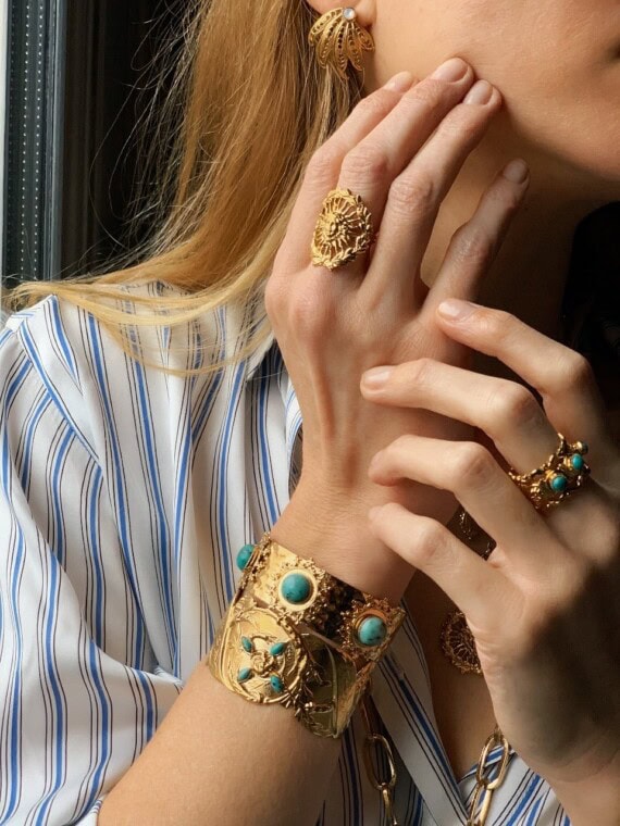jonc turquoise narcisse