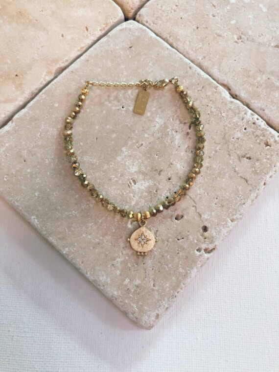 bracelet médaille etoile esther poisson plume