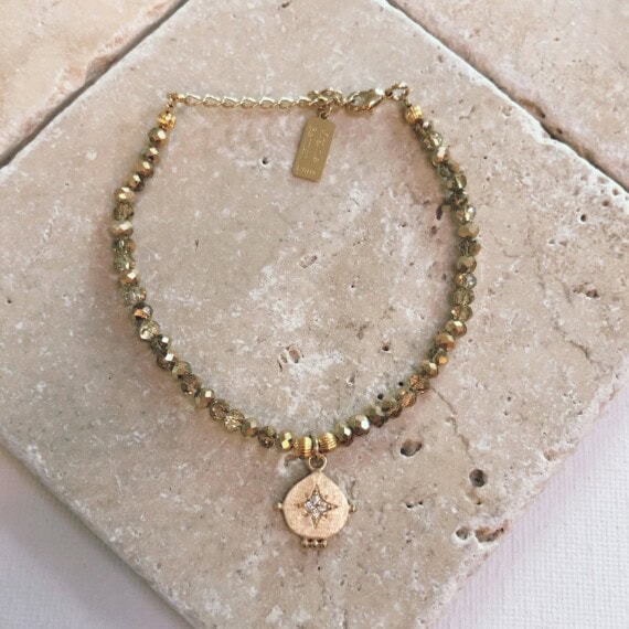 bracelet médaille etoile esther poisson plume