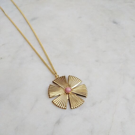 collier sol rhodonite