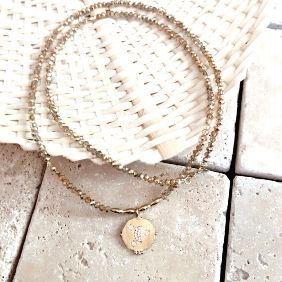 collier long lune philomène virginie berman chez poisson plume