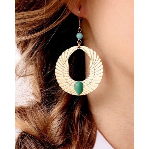 boucles olympe amazonite PP