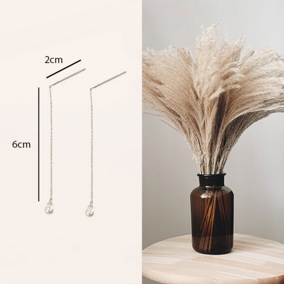 Boucles longues Honey argent