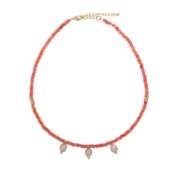 Collier pampilles jade rose majorelle Dear Charlotte